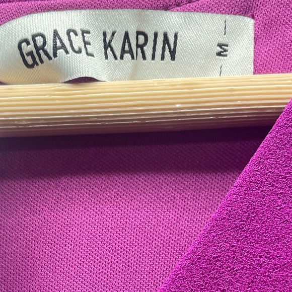 Grace Karin Midi Dress Wrap V Neck One Shoulder Size M - Picture 5 of 5